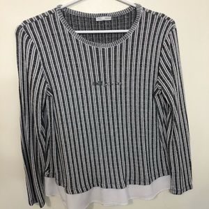 Zara’s grey and white long sleeve